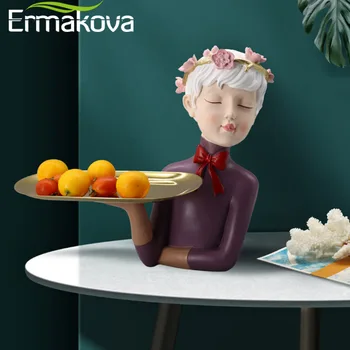 Ermakova 26cm Rășină Floare Zână Figurina Cheie de Depozitare a Alimentelor Container de Depozitare Decor Acasă Desktop Decor de Birou Cadou