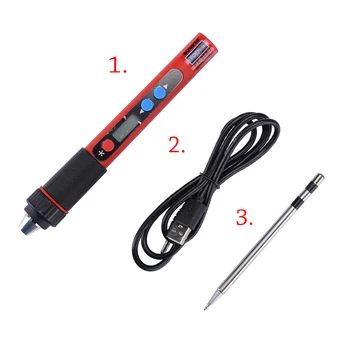 Portabil Digital LCD USB Fier de Lipit 5V 10W Ferro De Solda Reglabil Temperatura de Lipire Sudare de Fier Instrumente