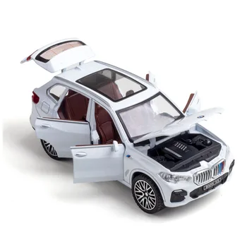 1:32 de mare simulare de sport versiunea X5 cu sunet și lumină trage înapoi aliaj masina off-road model de ornamente, jucării pentru copii