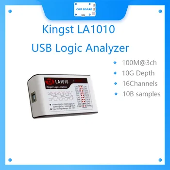 Kingst LA1010 Analizor Logic USB 100M max rata de eșantionare,16Channels,10B probe, MCU,BRAȚ,FPGA instrument de depanare software engleză
