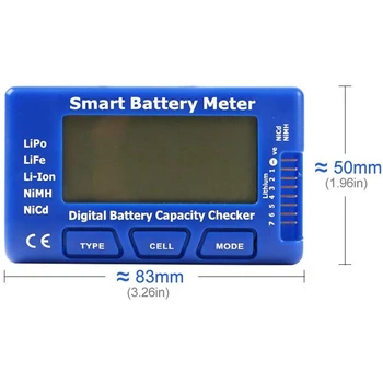 Digital RC Capacitate Baterie Tester, 5 in 1 Smart Battery Meter, Esc Tester Capacitate Checker pentru 1-7 LiPo Viața Li-Ion, NiMH Batte
