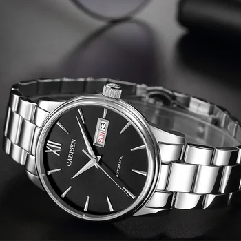 CADISEN Barbati Ceas Automată Ceasuri Mecanice Japonia NH36A Rol Dată pe Săptămână Top Brand de Lux ceas de mână Ceas Relogio Masculino