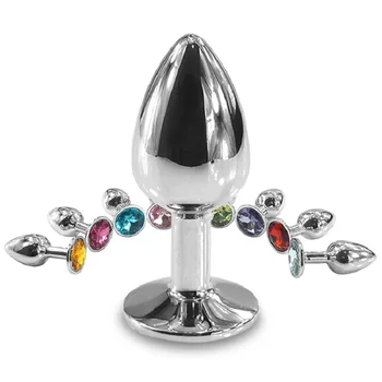 12 culori pentru a alege 41*95 MM dimensiuni Mari de argint de metal anal, dop de fund bijuterie jucarii sexuale pentru barbati femei