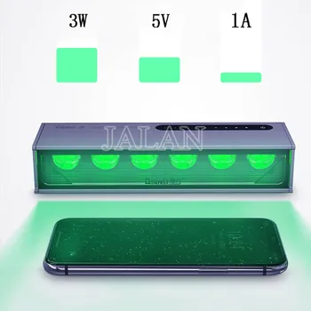 QIANLI iSee 2 ecran LCD de praf de verificare lampă telefonul mobil de praf, elimina amprenta zgârieturi verifica lumina verde