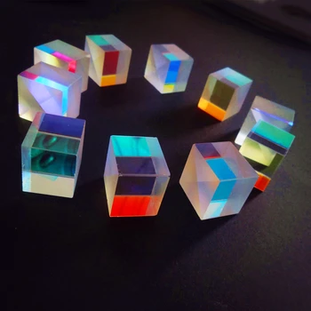 10 BUC Defecte Cruce Dicroice X-Cube Prism Optic Sticlă Pătrat Prisma RGB Combiner Splitter Petrecere Acasă Decorare