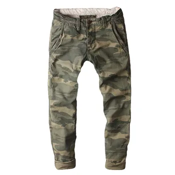Retro Camuflaj Pantaloni Barbati Militare Tactice Skinny Se Potrivește Stilul Army Bumbac Pantaloni Casual, Joggeri Streetwear Îmbrăcăminte