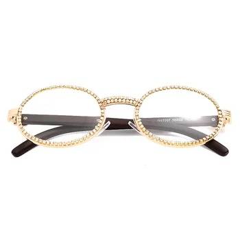 JASPEER Diamant Rotund ochelari de Soare Barbati Femei Brand de Lux de Designer Cadru de Plastic Mov Stras Punk Ochelari Ochelari