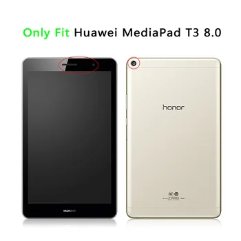 Pentru Huawei Mediapad T3 8 Capac Caz KOB-L09 KOB-W09 Funda Tableta din Piele PU Pentru Onoarea de a Juca Pad 2 8.0