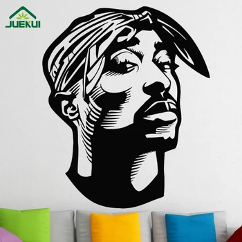 Hip Hop Tupac Autocolant Perete Moda Vinil Decalcomanii de Perete pentru Camera de zi de Decorare Dormitor adesivo de parede Autocolante JA294