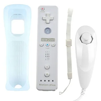 2 In 1 Pentru Wii Wireless Controle Construit În Motion Plus Telecomanda + Nunchuck Pentru Nintendo Wii Bluetooth Gamepad Joystick