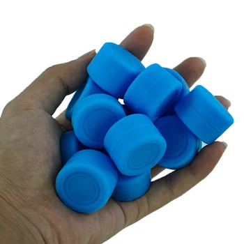 30 buc 3 ml Silicon Container de Depozitare cu Capac Mini Albastru Ceara Crema de Ulei Cutie de Etanșare Bună Portabil