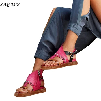 SAGACE plus dimensiune 43 sandale femei Vara Catarama Roma Casual Plaja Pantofi Plat femeie doamnelor Simplu Flip-Flops Sandalia Feminina #4
