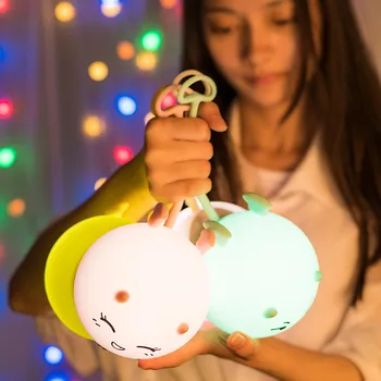 Senzor tactil Demon LED Lumina de Noapte Desene animate Silicon Lampă de Masă USB Reîncărcabilă Dormitor Lampă de Noptieră pentru Copii pentru Copii Cadouri pentru Copii