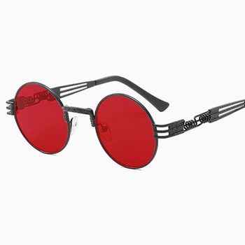 Metal Steampunk ochelari de Soare Barbati Femei Moda Rotund Ochelari de Brand, Design de Epocă ochelari de Soare de Înaltă Calitate UV400 Ochelari de Nuante