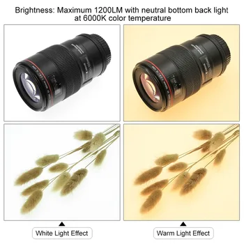1200LM LED-uri de Fotografie Umbre Lumina de Jos Umbra-gratuit Lampă de Panou pentru Filmare Foto Cort Cutie si Nu Polară a intensității luminoase a Luminii