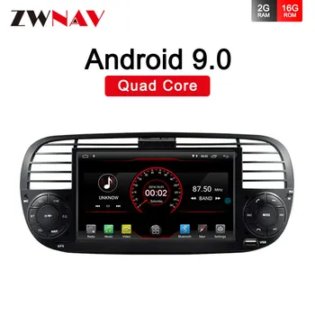 Quad core Android 9.0 DVD AUTO multimedia GPS Pentru FIAT 500 2007-Wifi Audio radio auto stereo audio auto gps unitatea de cap