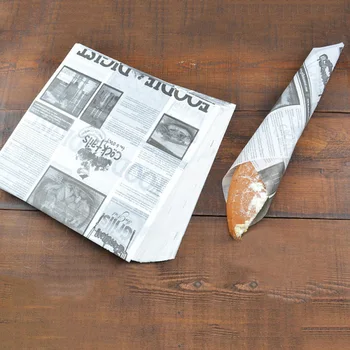 30x30cm 100BUC Ziarul Model de Copt, Hârtie de Ambalaj cartofi Prajiti Patiserie, Pâine de Calitate Alimentară Ulei-dovada de Hârtie