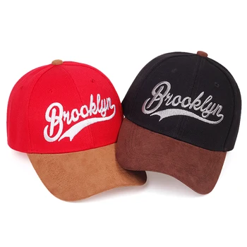 Noi Brooklyn Scrisoare Broderie Șapcă de Baseball Moda Împletit Hip Hop capace Reglabil Bumbac Casual Pălării de Primăvară, de Vară, pălării de Soare