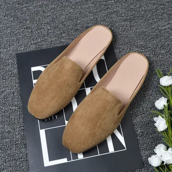 Noi Femeile Papuci De Partid Călătorie De Sex Feminin Catâri Pantofi De Moda Tocuri Joase Pantofi Doamnelor Plus Dimensiune Femeie Elegant Slide-Uri Acasă Flip Flops