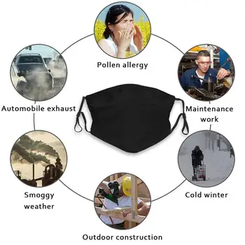 Masca de fata Femeie Oftalmolog Examinarea Pacientului, Folosind o Diagramă Snellen moda design amuzant negru Reutilizabile Măști de Protecție