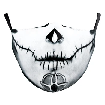VIP MODA pentru Adulți Copii Amuzant Gura Mare Masca Craniu Imprimate Cosplay Petrecere de Halloween Schelet Acopere Fata Material Lavabil Măști