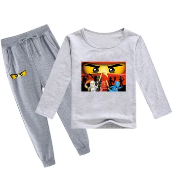 Z&Y Acțiune Blocuri Legoes T Shirt Pantaloni 2pcs Set de Trening Copii Ninjagoes baietel Haine Set Toddler Girls Utilaje