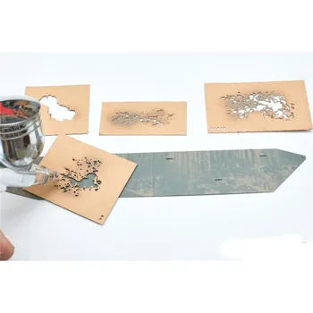 Stropirea cu Noroi Dungi Umede Efecte Aerograf Stencil DIY Scurgere Spray de Hârtie pentru 1/35 1/48 Scara 1/72 Vas/Rezervor/ RC Model de Masina de Piese