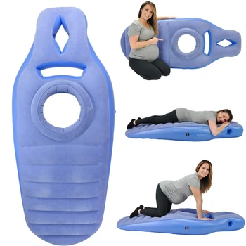 Saltea de Yoga pentru Femeile Gravide Confortabil Flocking PVC Saltea Gonflabila cu Gaura Exercițiu Acasă de Sport Sală de Fitness Pilates Tampoane