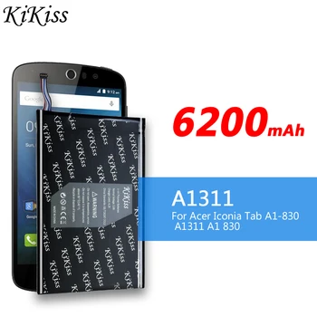 KiKiss în condiții de Siguranță A1311 Tableta Bateriei Pentru Acer Iconia Tab A1-830 A1311 A1 830 6200mAh Litiu-Polimer Reîncărcabilă Baterii