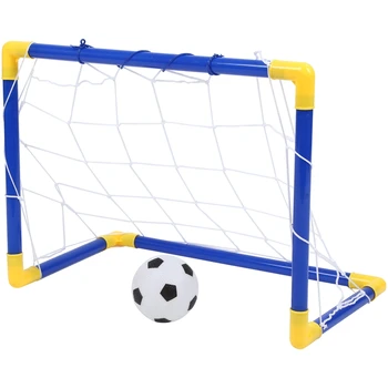 Interioară, Mini Fotbal Pliere Minge De Fotbal Poartă Net Set+Pompa Copii Sport În Aer Liber Acasă Joc Jucărie De Copil Ziua De Nastere Cadou De Plastic