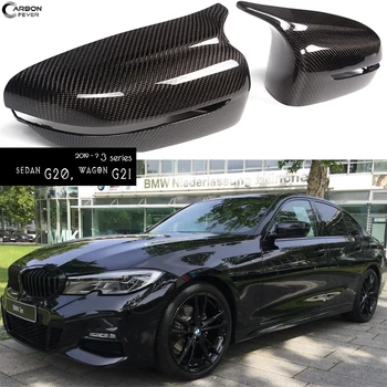 Partea Capace de Oglinzi (Inlocuire Tip), Împodobite W/ Fibra de Carbon se Potrivesc Pentru BMW RHD Versiuni ale 2019+ Noul Seria 3 G20 Sedan G21 Estate