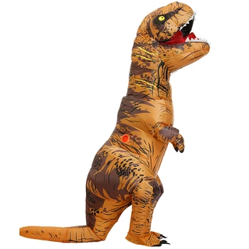 Cosplay Raptor Dinozaur T-REX Costume de Carnaval Dino Gonflabile Costum Petrecere de Halloween Costum Amuzant Desene animate de Performanță Haine