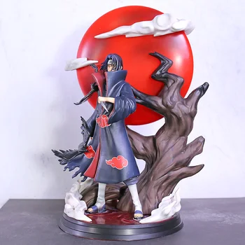 GK Naruto Shippuden Tsukuyomi Uchiha Itachi figurina Model Luminos Anime Scena de Lupta Statuie Figma Copil Jucarii de Colectie