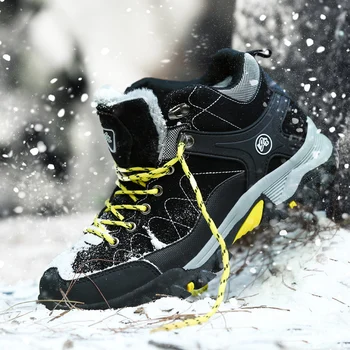 Drumeții de iarnă Cizme pentru Barbati Femei Blana Impermeabil Doamnelor Pantofi Trekking Munte Cizme de Zapada Non-alunecare de Sport Pantofi de Mers pe jos în aer liber