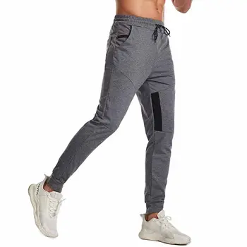 Noul Trend de Vară de Fitness Pantaloni Sport Barbati Împletit Strâns-Montaj Jogging Culoare Pură Casual Confortabil Moda Picior Pantaloni
