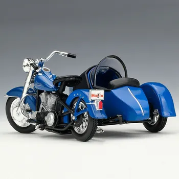 Maisto 1:18 Albastru Tricicleta 1952 Harley-Davidson FL HYDRA GLIDE Motociclete de Metal turnat sub presiune, Model Toy Colectia Mini Moto Cadou