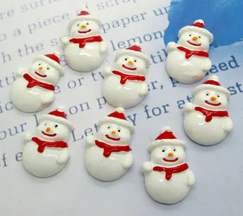 DACĂ 20buc Rășină de Crăciun, om de Zăpadă Decor Flatback Meserii Cabochon Ornamente Pentru Scrapbooking Kawaii Drăguț Diy Accesorii