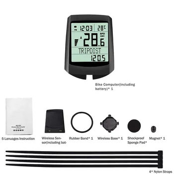 Calculator de biciclete Wireless Speed Meter Display LCD Multifuncțional Digital Vitezometrul Impermeabil Sport Senzori Calculator de Biciclete