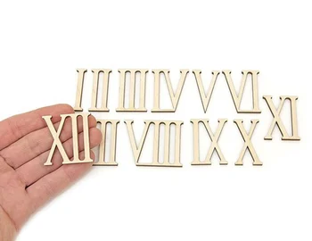 12pcs. Din lemn cu Cifre Romane (4cm) Forma de Lemn Numere Numere Ornamente Ambarcațiunile de Decorare Cadou Decoupage