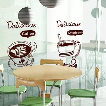 Ceai lapte Cafea Magazin Cafenele inghetata Tort Pâine Bucătărie Arta de Perete Amovibil Autocolant Decal DIY Home Decor Mural Decor