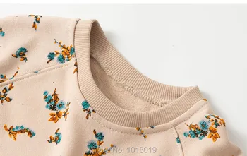 Bumbac Terry Pulover Copii t shirt Bluza Copii Fete Haine Copii, Hanorace Fete Topuri Tricou de Lână Îmbrăcăminte exterioară Flori