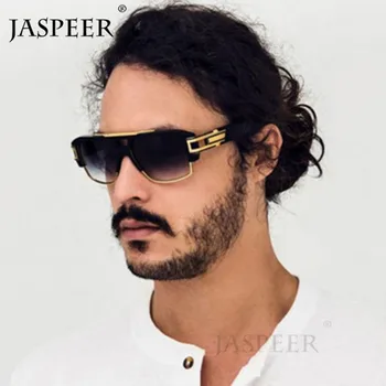 JASPEER Clasic de Lux ochelari de Soare Patrati Bărbați Femei Brand de Moda Ochelari de Soare Pentru Oglindă Retro Vintage Nuanțe de Designer Pentru Barbati
