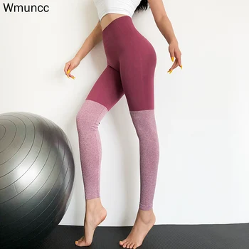 Wmuncc Fără Sudură Sport Fitness Jambiere Sală De Funcționare Antrenament Yoga Pantaloni Femei Talie Mare Care Rulează Strâns Burtica Control Pantaloni