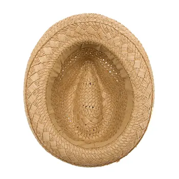 Moda Manopera Copilul de Vară paie pălărie de Soare Băiat Boho Plaja Fedora pălărie pe Cap pălăria de fetru Fata Panama Pălărie de Gangster Capac 25