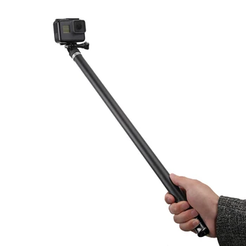 TELESIN 2.7 M lungime Fibra de Carbon Portabil Selfie Stick Monopod pentru GoPro Hero 8 Negru 7 6 5 4 Insta360 DJI OSMO de Acțiune aparat de Fotografiat