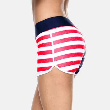 Attraco Femei Swimshorts Steagul American Pantaloni Scurți De Plajă, Costume De Baie, Chiloți, Costume De Baie Trunchiuri Mare Scurt Fund