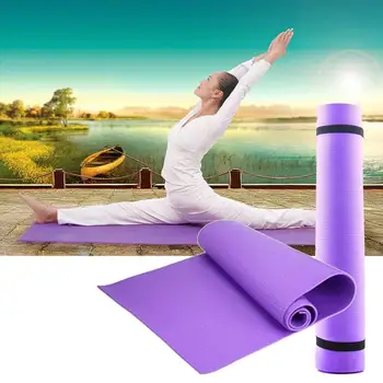 EVA Yoga Mat 6mm de Înaltă Densitate, Non-Alunecare Multi-Funcția de Exercițiu Yoga Mat cu Curea