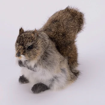 Plus de simulare de animale, veveriță animale mici de jucărie de pluș modelul fereastră decorare cadou de ziua meserii