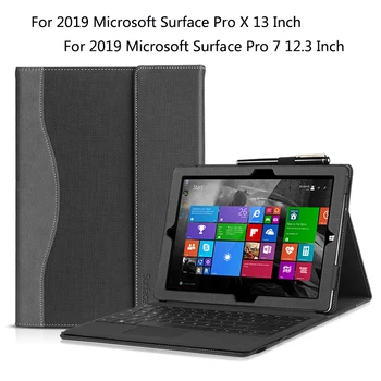 Noua Tableta Caz Pentru 2019 Microsoft Surface Pro 7 12.3 Inch Stand Piele PU Laptop Cover Pentru Surface Pro X 13