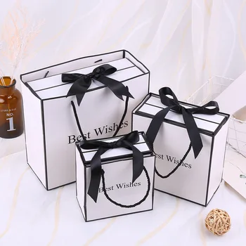 AVEBIEN alb Arc panglică bijuterii ambalaj cutie cadou geană parfum cosmetice portofel cutie de cadou подарочные коробки cajas de carton